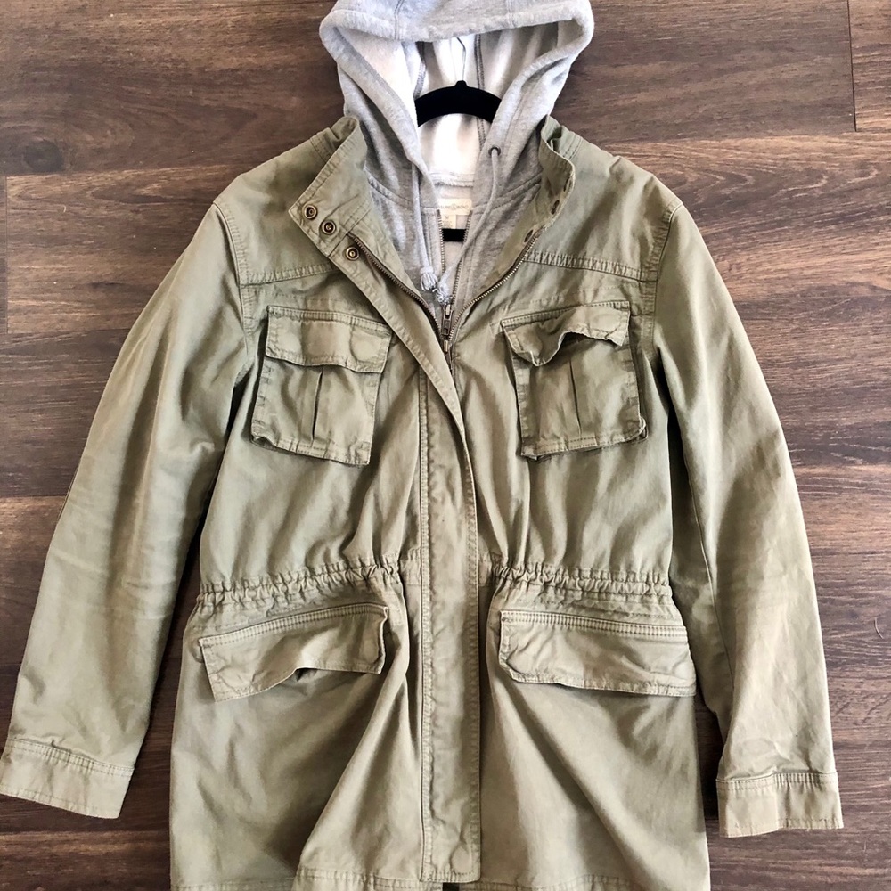 Olive green utility jacket